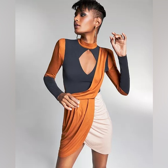 Colorblocked Mini Dress, Zerina Akers for Bar III - Picture 1 of 3